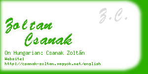 zoltan csanak business card